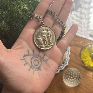 🐝 Marc Anthony and Cleopatra Coin Necklace